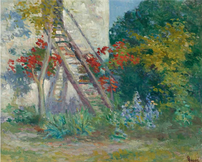 Rolleboise, de trap van de werkplaats - Maximilien Luce
