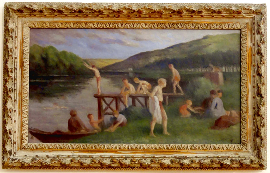 Rolleboise, het Zwemmen - Maximilien Luce
