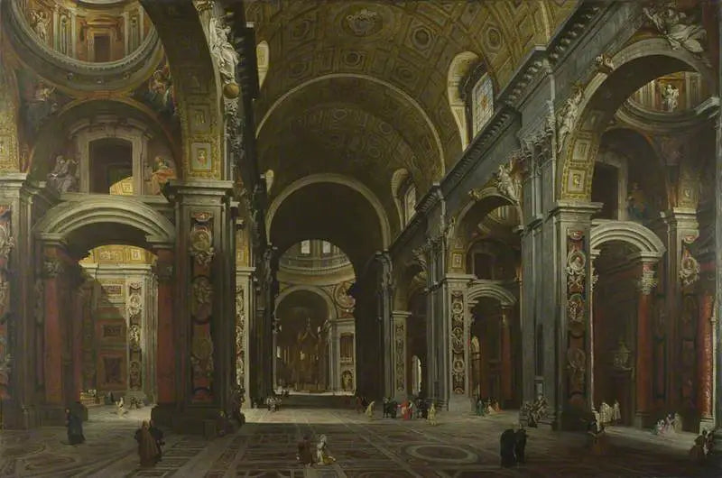 Rome : Het interieur van Sint-Pieter - Giovanni Paolo Panini

Source:
Rome : L'intérieur de Saint-Pierre - Giovanni Paolo Panini