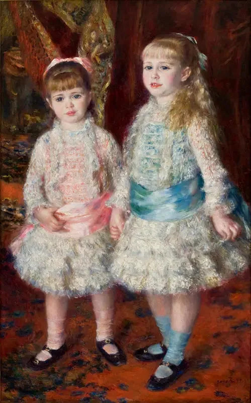 Roze en Blauw - Pierre-Auguste Renoir