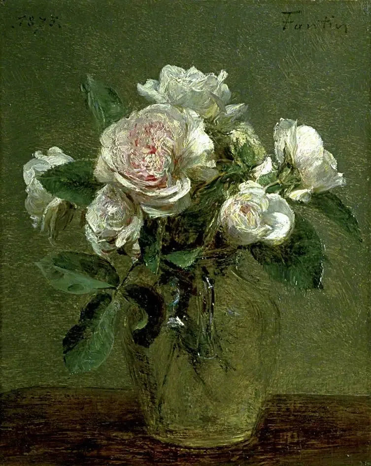 Witte rozen in een glazen vaas - Henri Fantin-Latour

Source:
Roses blanches dans un vase en verre - Henri Fantin-Latour