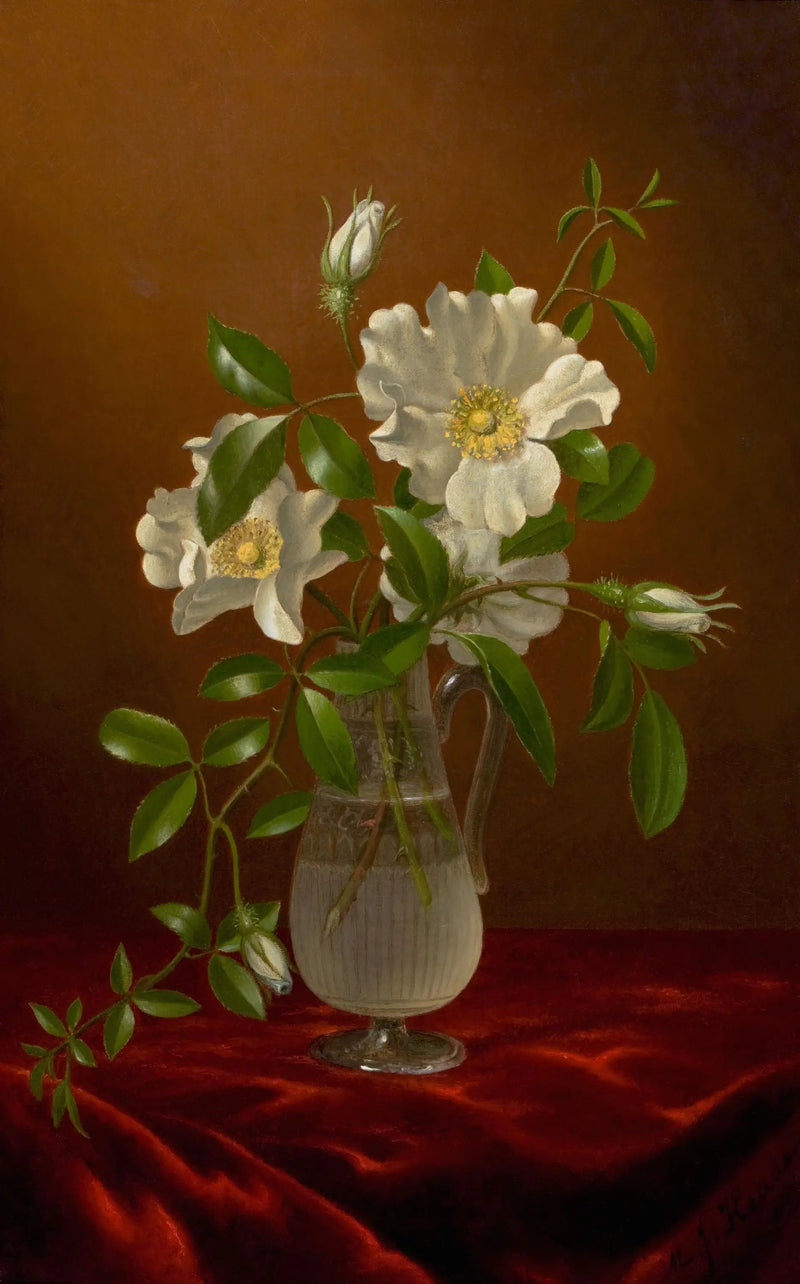 Rozen Cherokee in een glazen vaas - Martin Johnson Heade

Source:
Roses Cherokee dans un vase en verre - Martin Johnson Heade