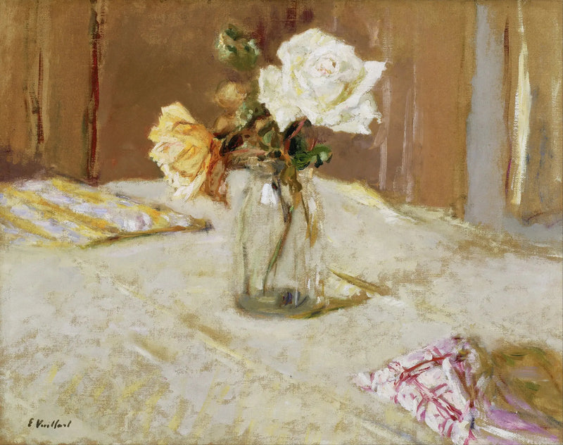 Rozen in een glazen vaas - Édouard Vuillard