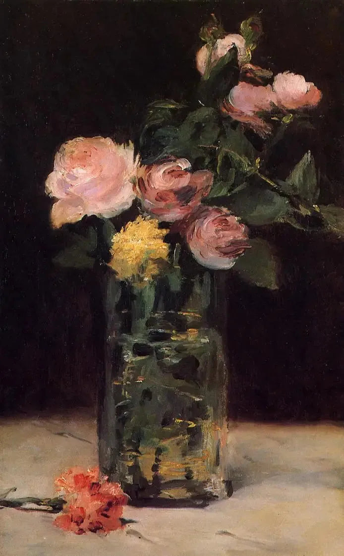 Rozen in een vaas - Édouard Manet