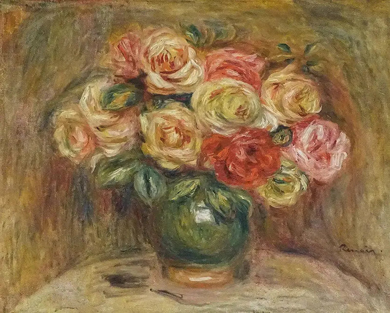 Rozen in een vaas - Pierre-Auguste Renoir