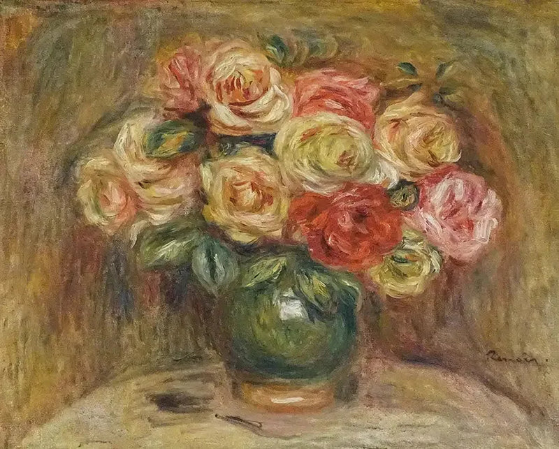 Rozen in een vaas - Pierre-Auguste Renoir