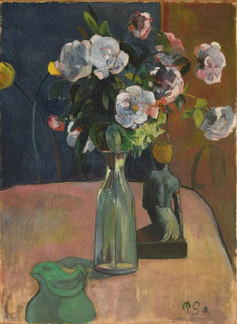Rozen en standbeeld - Paul Gauguin