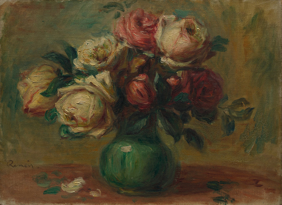 Rozen in een vaas - Pierre-Auguste Renoir