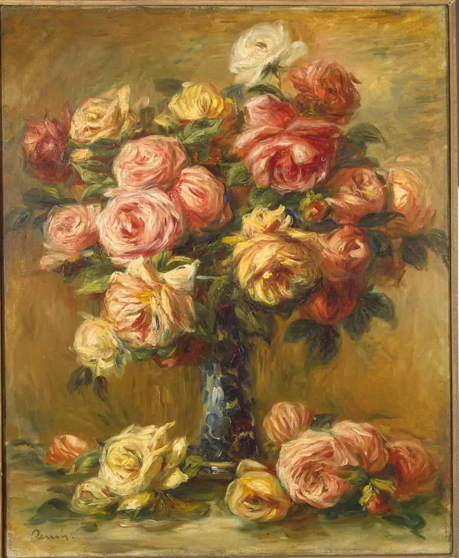 Rozen in een vaas - Pierre-Auguste Renoir
