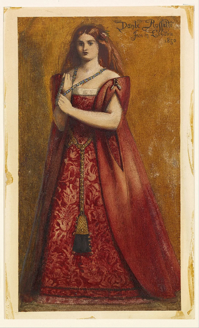 Rosso Vestita [Gekleed in rood] - Dante Gabriel Rossetti