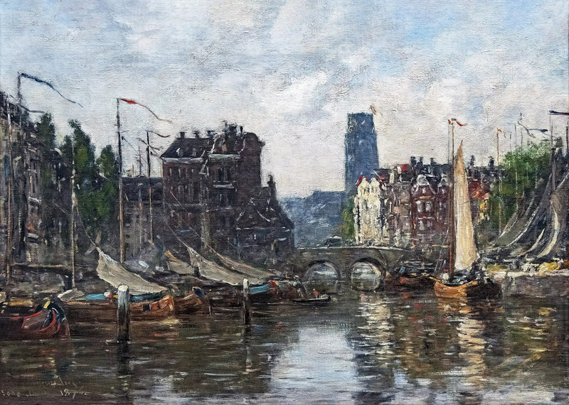 Rotterdam, de beursbrug - Eugène Boudin