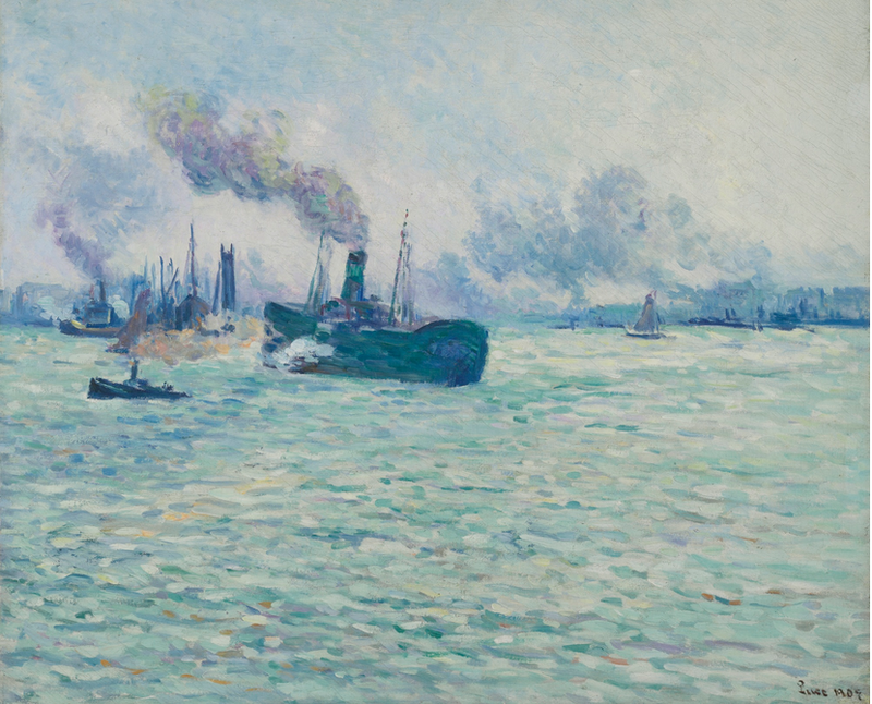 Rotterdam, haven scène - Maximilien Luce