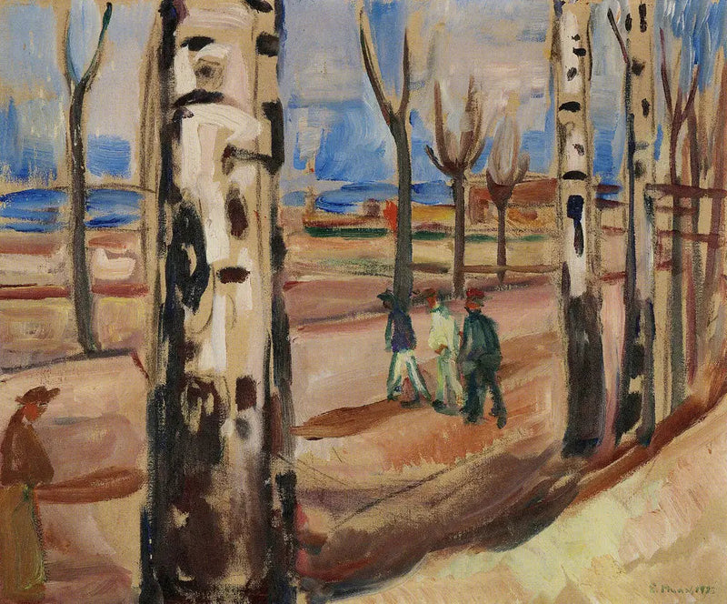Route met bomen - Edvard Munch