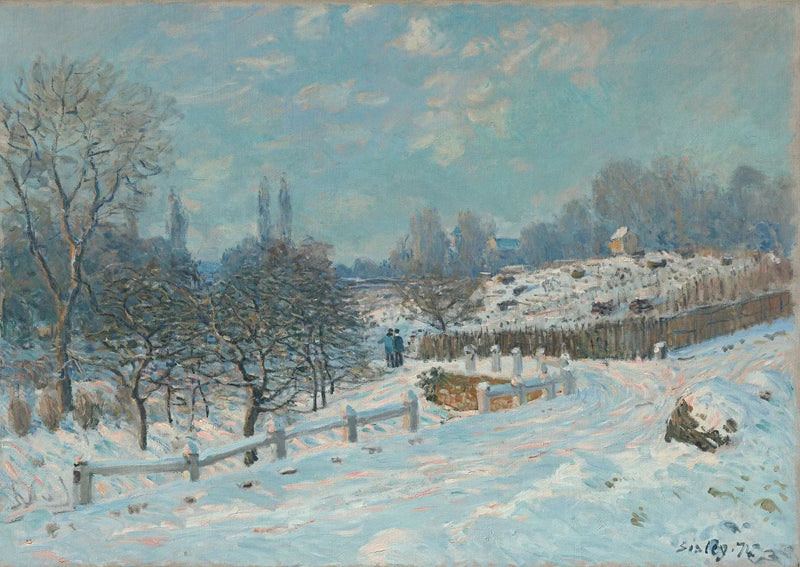 Route van Louveciennes sneeuweffect - Alfred Sisley