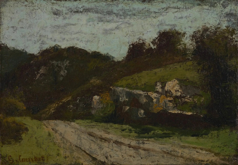 Zonnige route - Gustave Courbet
