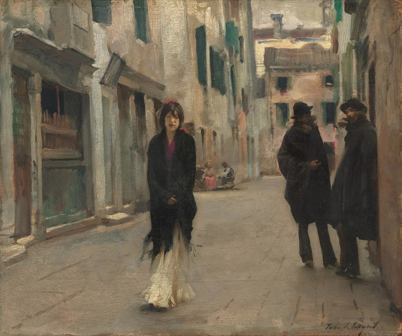 Straat in Venetië - John Singer Sargent