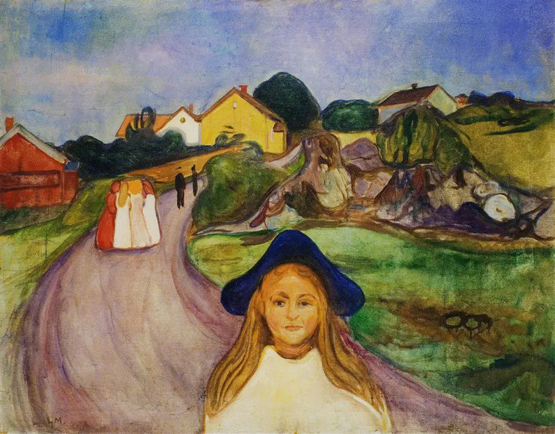 straat van Åsgårdstrand - Edvard Munch