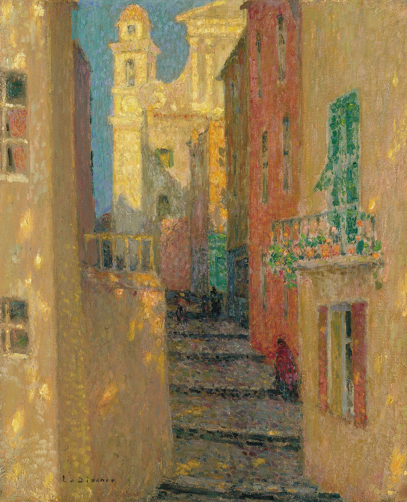 Kerkstraat, Villefranche-sur-Mer - Henri Le Sidaner