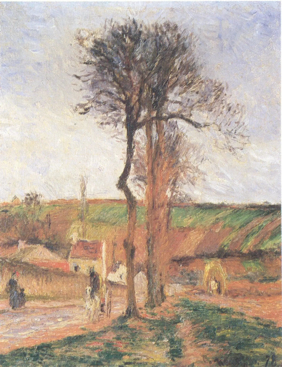 Rue de l'Hermitage en de helling van de Mathurins, Pontoise - Camille Pissarro