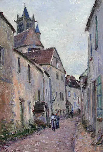 Rue de de leerlooierij in Moret-sur-Loing - Alfred Sisley