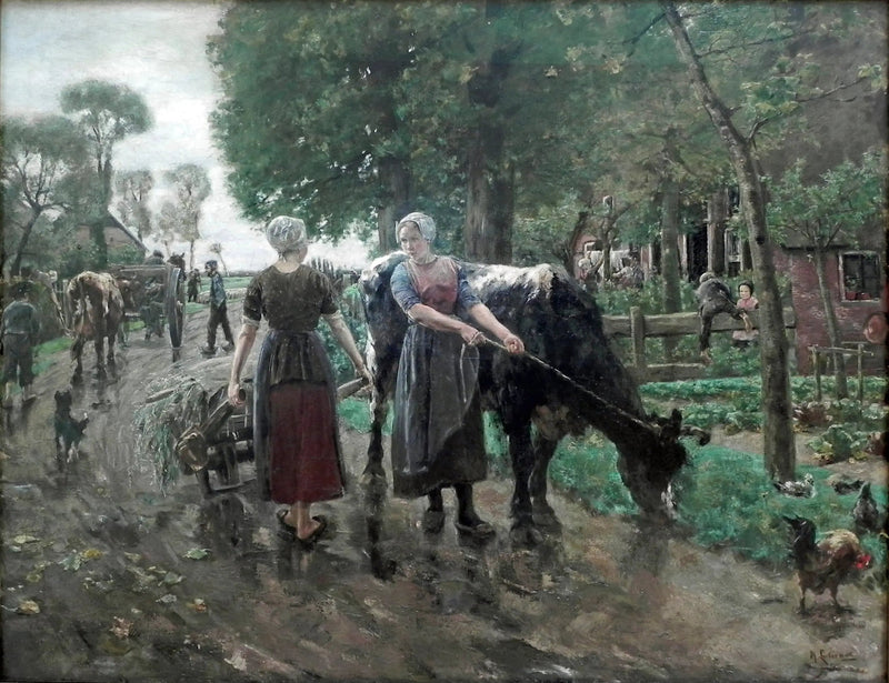 Straat van het Hollandse Dorp - Max Liebermann