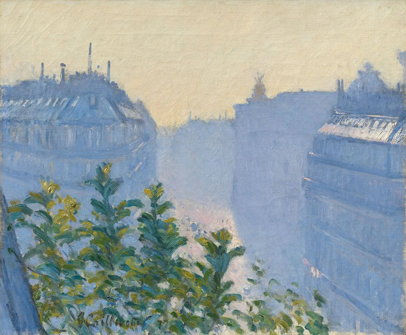 Rue Halévy, uitzicht vanaf een balkon - Gustave Caillebotte