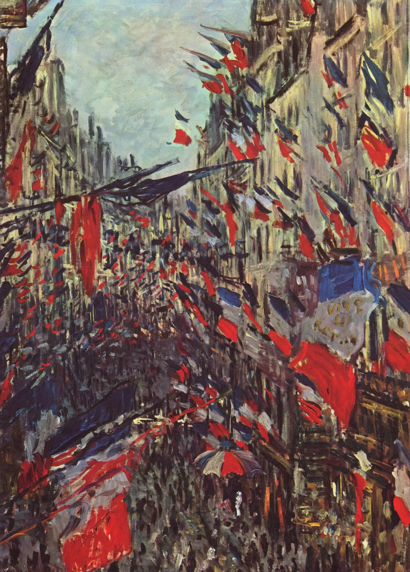 Rue Saint Denis, feest van 30 juni 1878 - Claude Monet