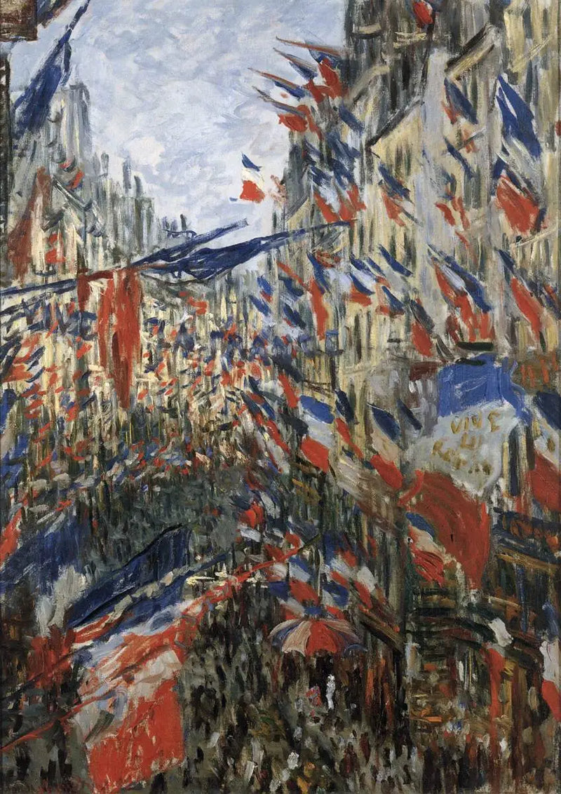 Rue Saint Denis, feest van 30 juni 1878 - Claude Monet