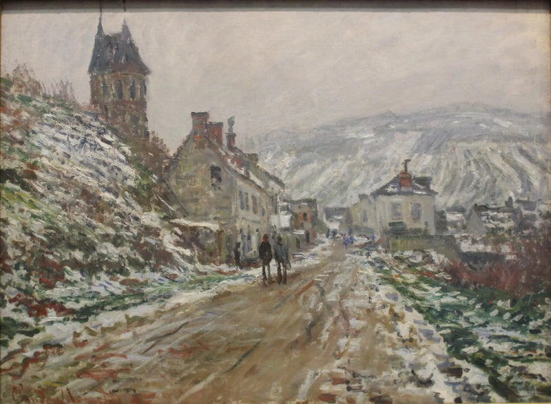 Dorpsstraat in Vétheuil W510 - Claude Monet