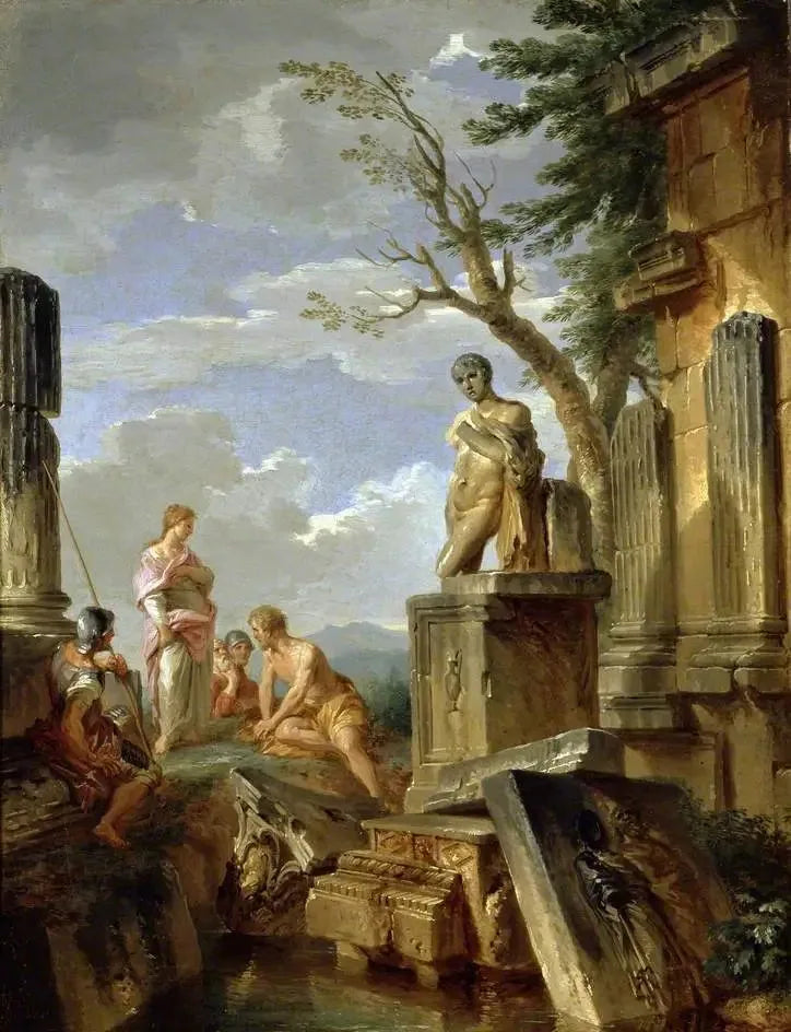 Ruïnes met een sibylle en andere figuren - Giovanni Paolo Panini

Source:
Ruines avec une sibylle et d'autres figures - Giovanni Paolo Panini