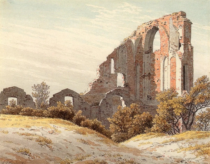 ruïnes van de Abdij van Eldena - Caspar David Friedrich