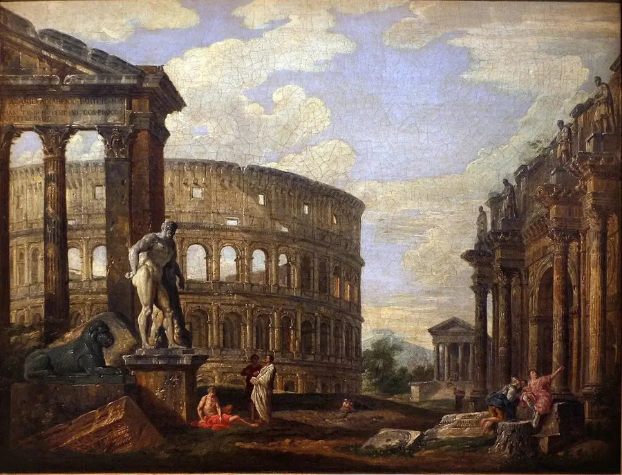 Romeinse ruïnes uit de oudheid - Giovanni Paolo Panini

Source:
Ruines de la Rome antique - Giovanni Paolo Panini