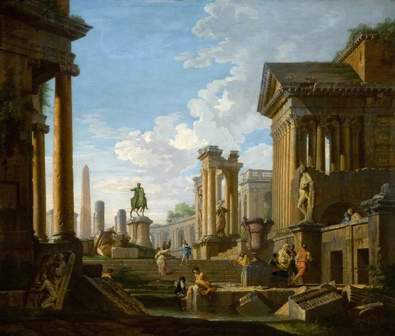 Ruïnes en Romeinse figuren - Giovanni Paolo Panini

Source:
Ruines et figures romaines - Giovanni Paolo Panini