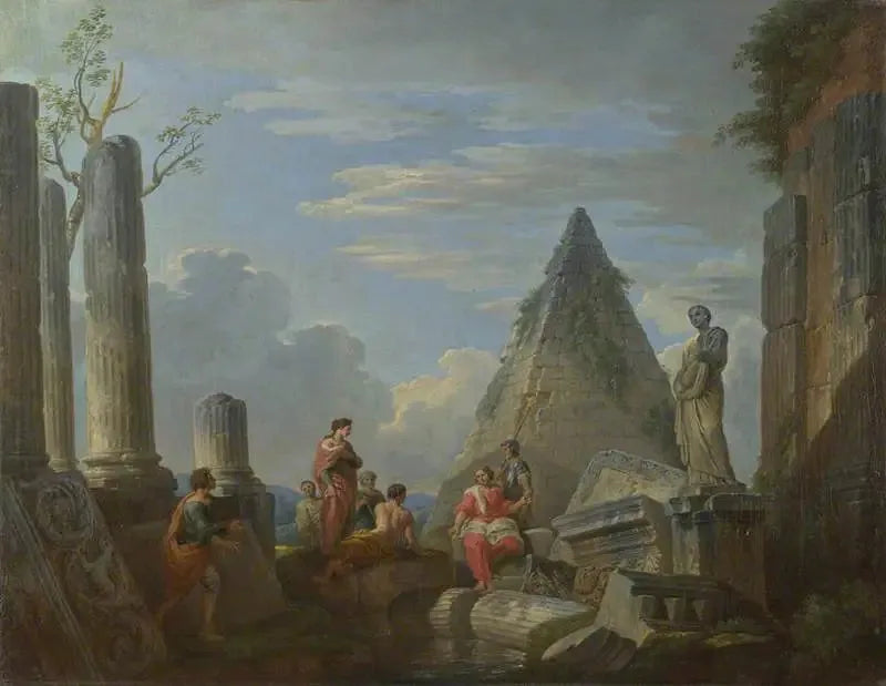 Romeinse ruïnes met figuren - Giovanni Paolo Panini

Source:
Ruines romaines avec figures - Giovanni Paolo Panini