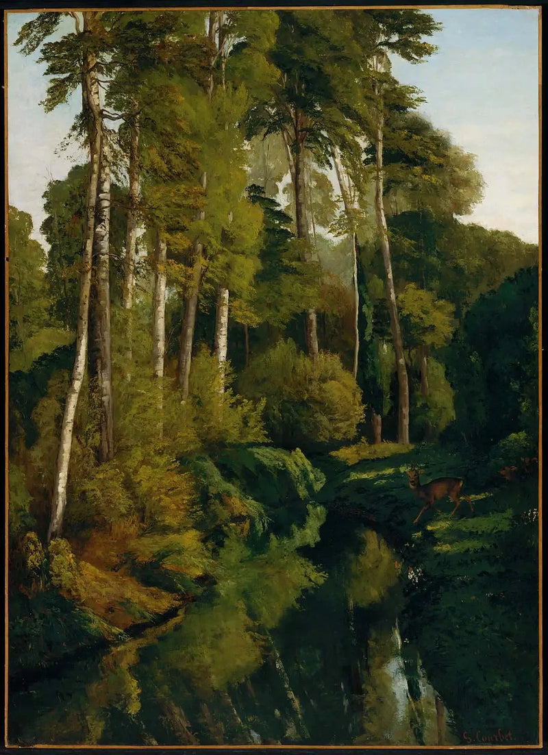 Beek in het bos - Gustave Courbet