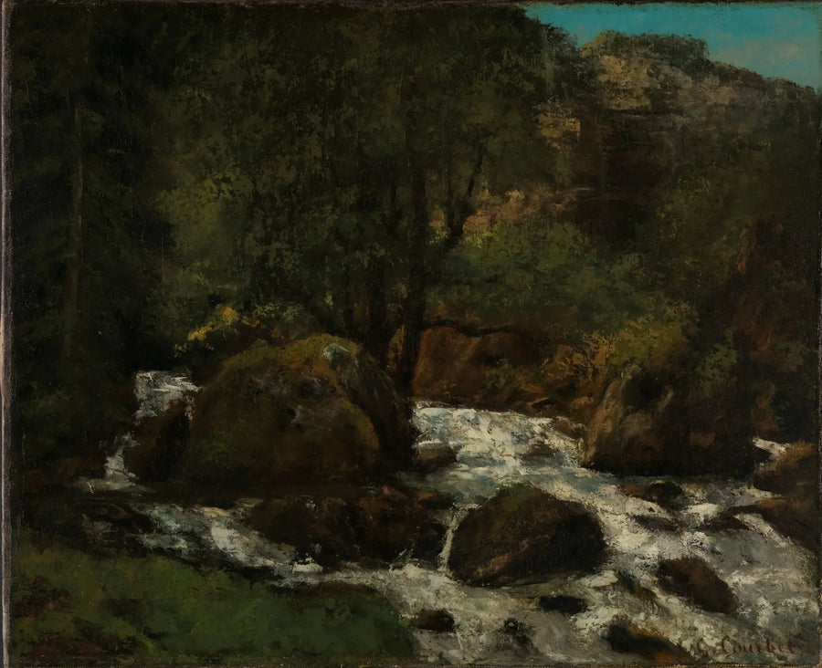Beekje in het bos, Jura - Gustave Courbet