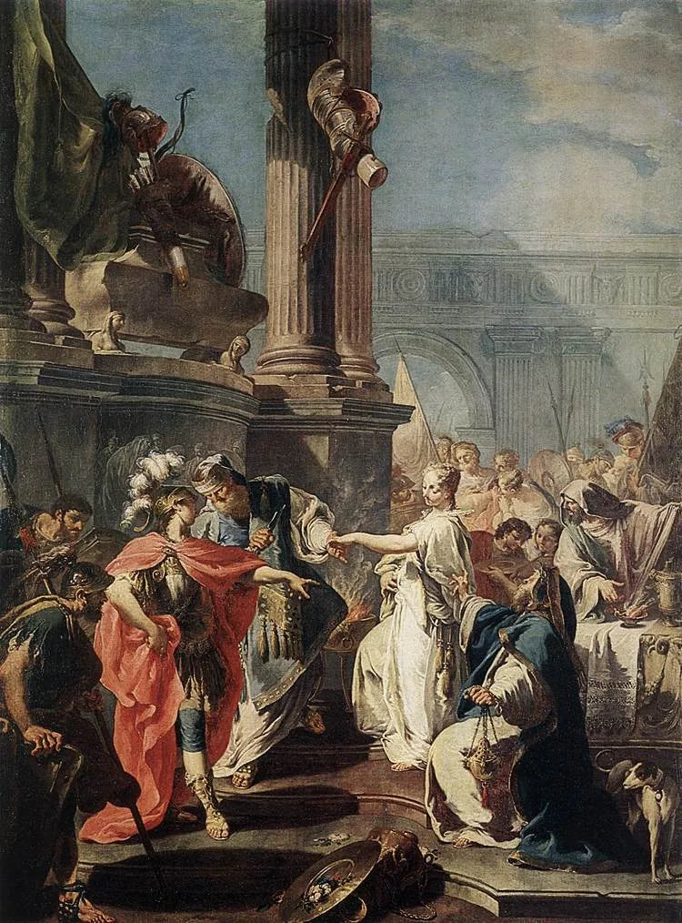 Offer van Polyxena - Giovanni Battista Pittoni