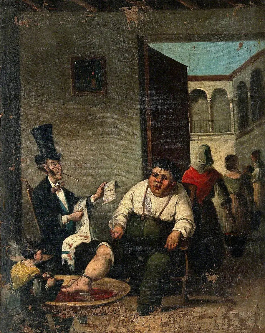 Bloedafname van de voet - Honoré Daumier