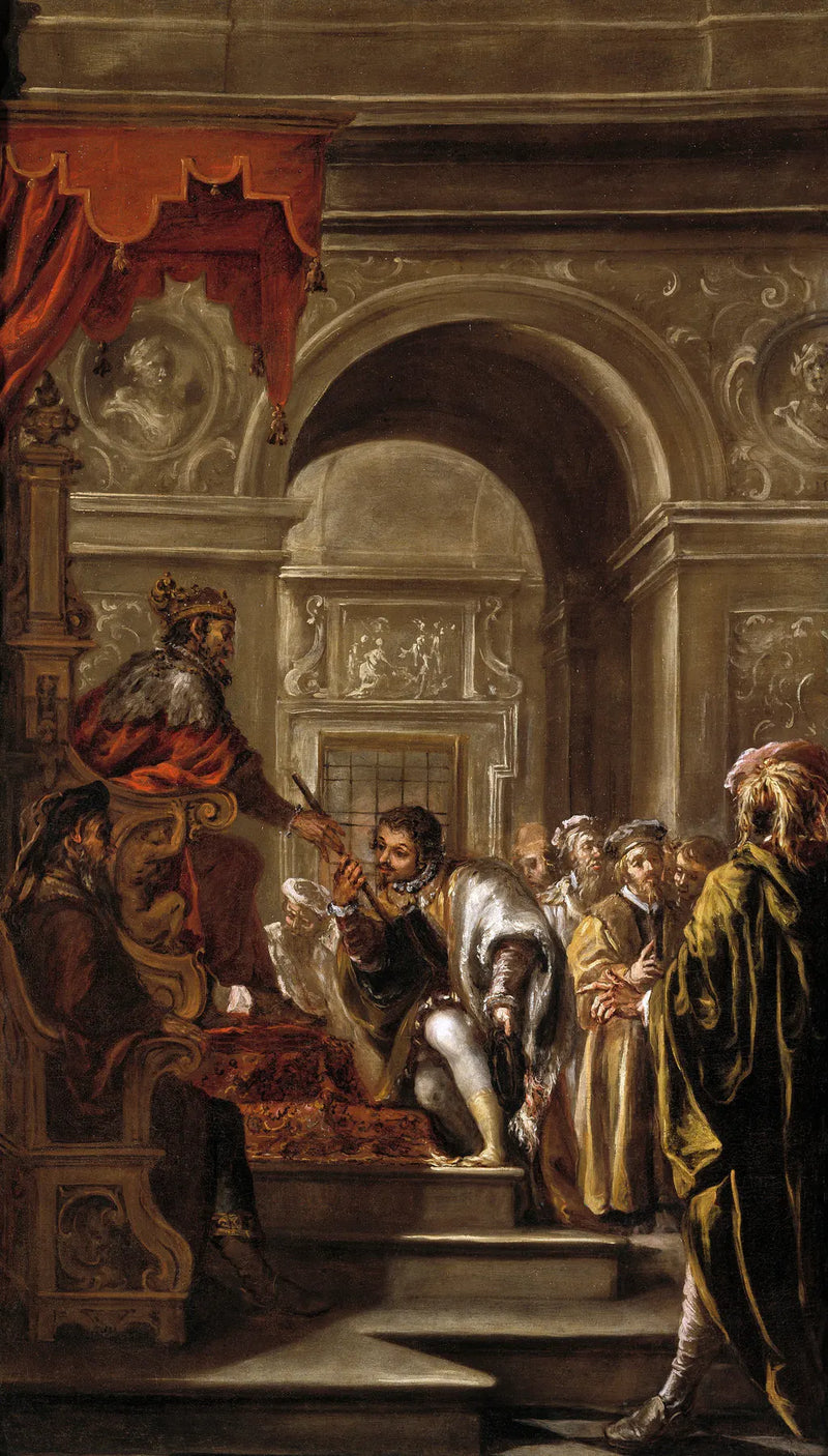 Sint Ambrocius benoemd tot gouverneur van Ligurië en Emilia - Juan de Valdés Leal