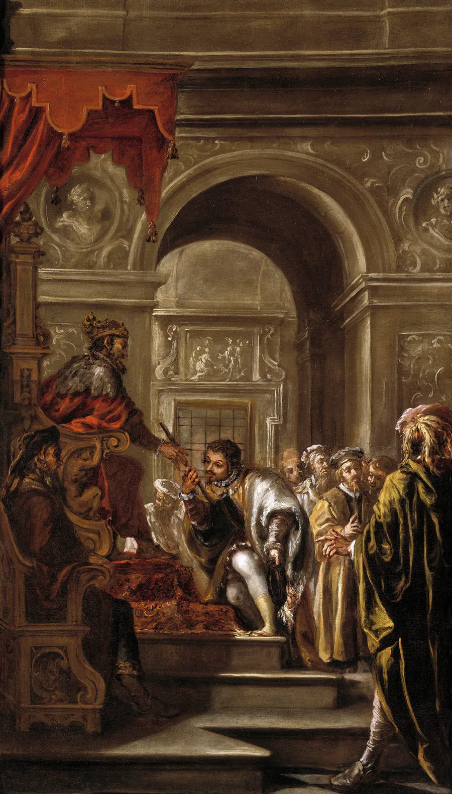 Sint Ambrocius benoemd tot gouverneur van Ligurië en Emilia - Juan de Valdés Leal