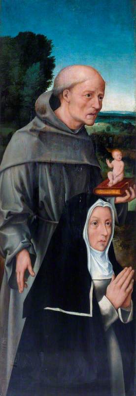 Sint-Antonius van Padua met een non - Gérard David