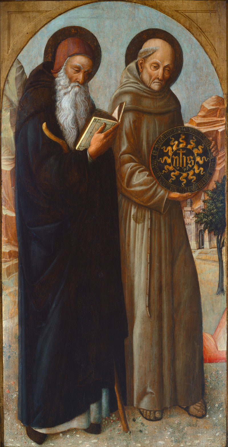 Sint-Antonius de Abt en Sint-Bernardino van Siena - Iacopo Bellini