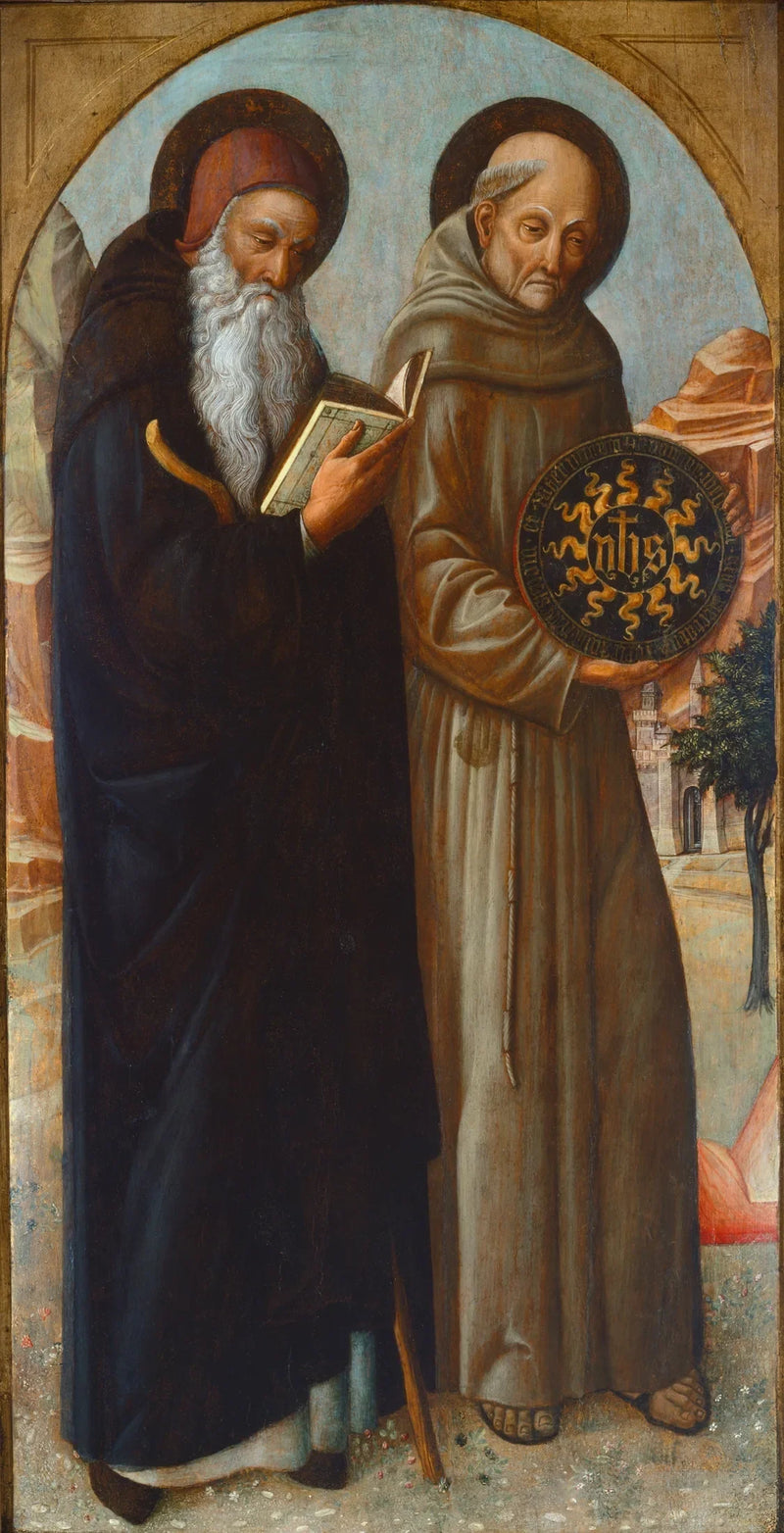 Sint-Antonius de Abt en Sint-Bernardino van Siena - Iacopo Bellini
