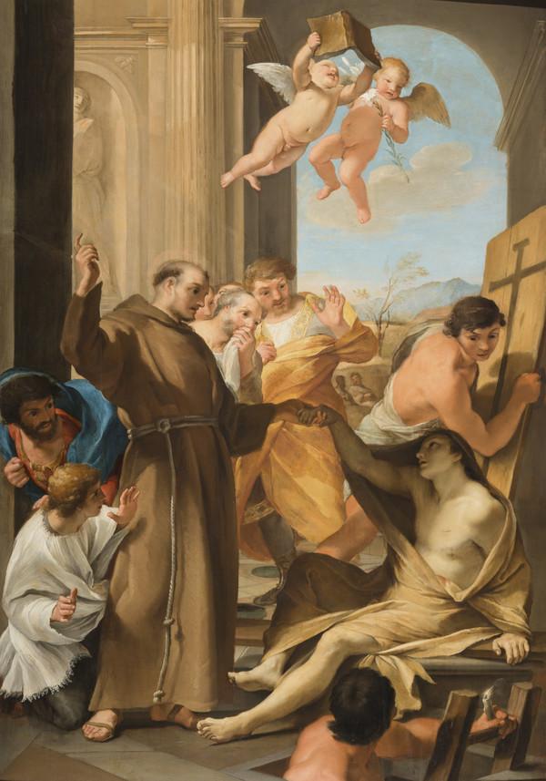 Sint-Antonius de Abt die een dode tot leven wekt - Andrea Sacchi