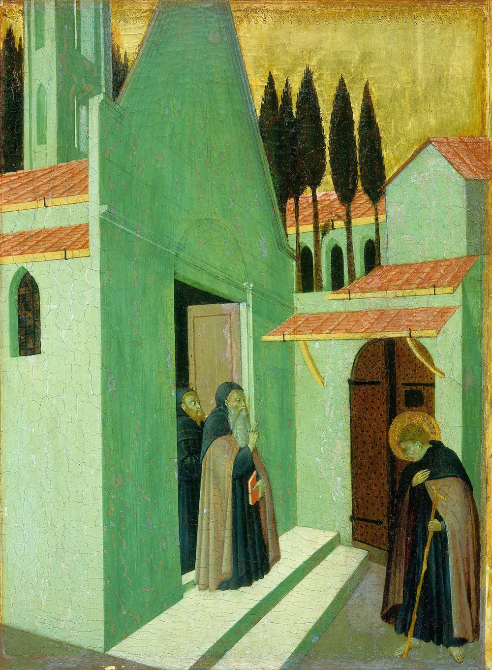 Saint Antoine quitte son monastère - Master of the Osservanza - Alpha Reproduction
