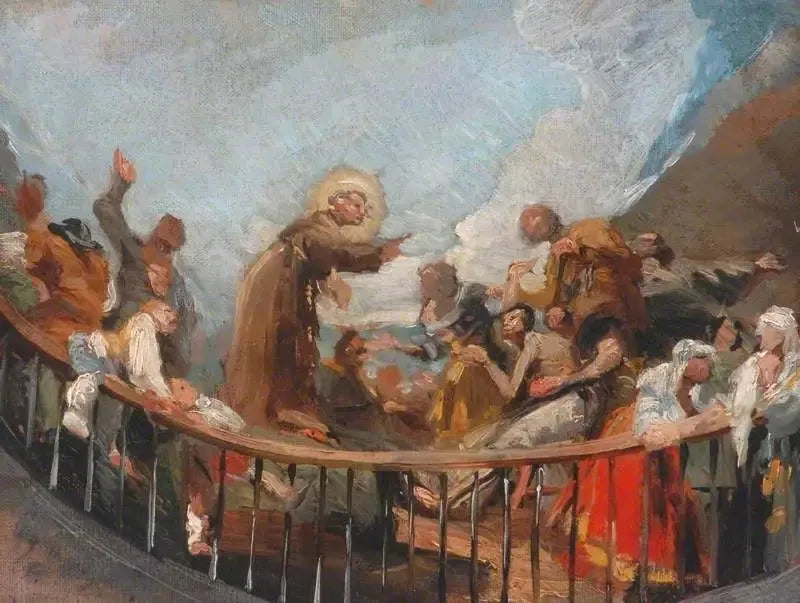 Sint Antonius die een dode tot leven wekt - Francisco de Goya