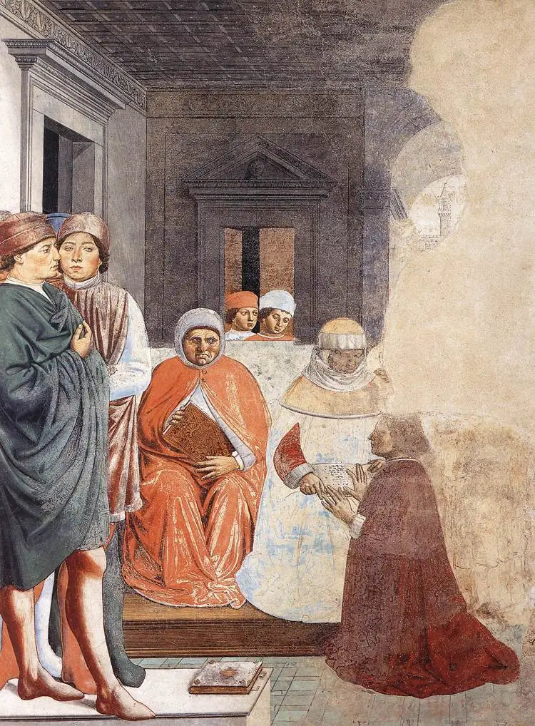 Sint Augustinus aan de Universiteit van Carthago (scène 2, noordmuur) - Benozzo Gozzoli