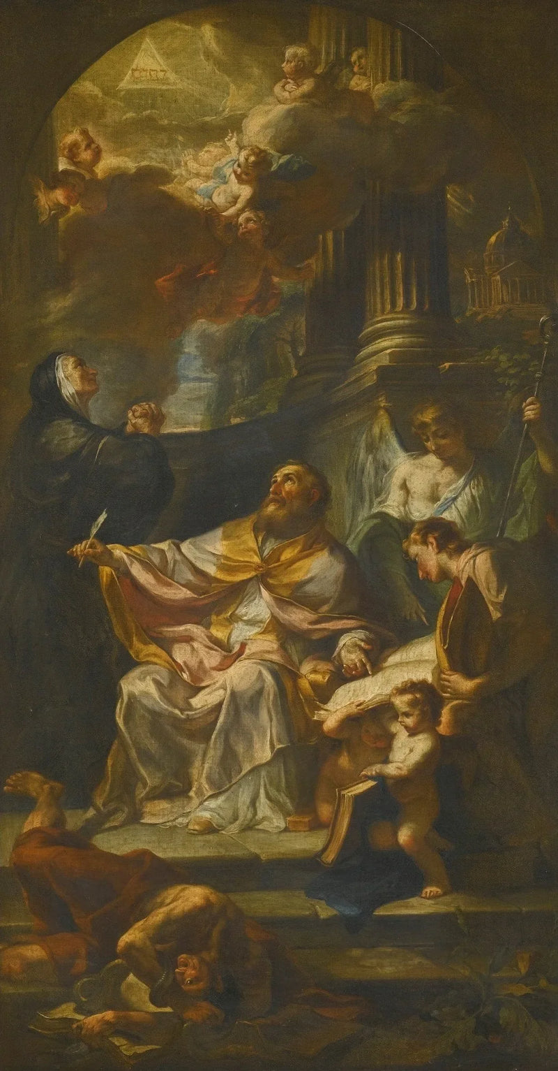 Triomferende Sint Augustinus over de ketterij - Francesco Solimena