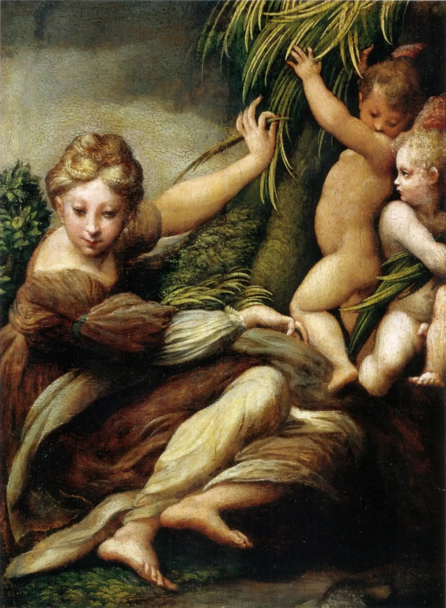 Heilige met twee engelen - Parmigianino
