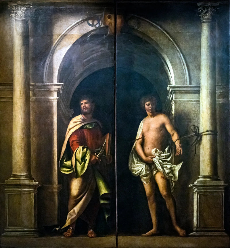 Saint Barthélemy en Sint Sebastian - Sebastiano del Piombo